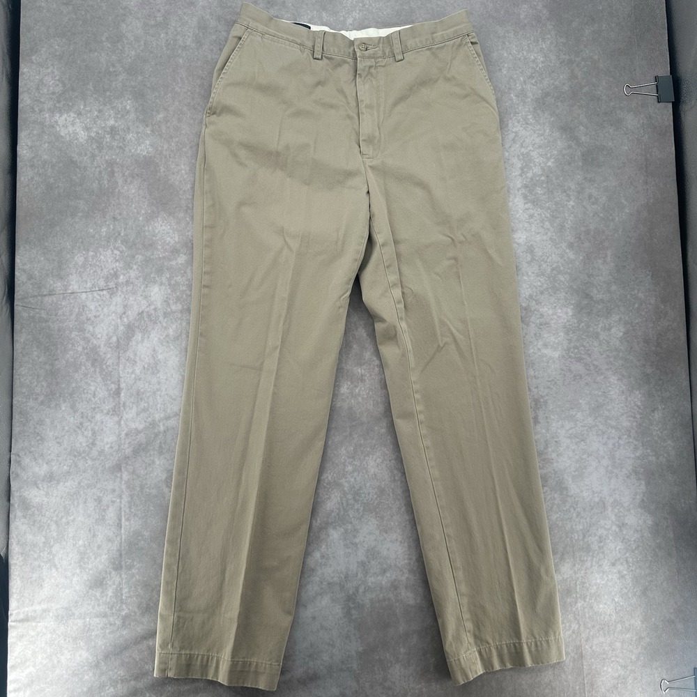 VTG Polo Ralph Lauren Classic Chino Pants Mens 34x34 Straight Leg Beige Khaki